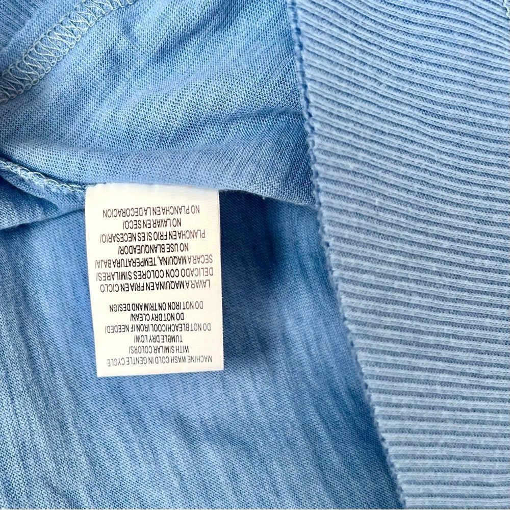 Sundry Open Back Crossover Tee | Size S | Blue - Picture 6 of 6